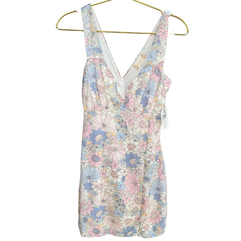 NWT Altar'd State Pastel Floral Mini Dress- Size XS